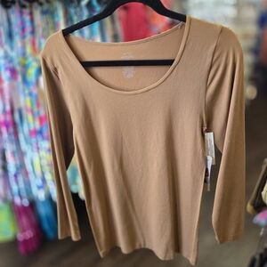 Charlie Paige Tan Long Sleeve Top